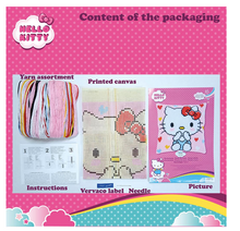 Afbeelding in Gallery-weergave laden, Kruissteekkussen Hello Kitty Kiss Kiss