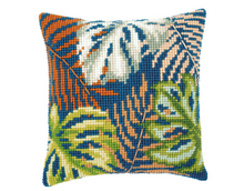 Afbeelding in Gallery-weergave laden, Kruissteekkussen kit Bladeren botanical