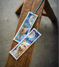 Afbeelding in Gallery-weergave laden, Bladwijzer kit wolf en hert in de nacht, set van 2