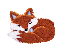 Afbeelding in Gallery-weergave laden, knoopvorm tapijt slapend vosje