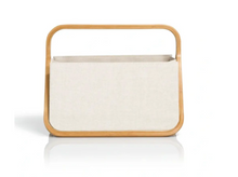 Afbeelding in Gallery-weergave laden, Prym opvouwbare opslagmand in canvas in bamboe 45x27x37cm