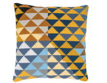 Afbeelding in Gallery-weergave laden, Vervaco kruissteekkussen Geometrische driehoeken
