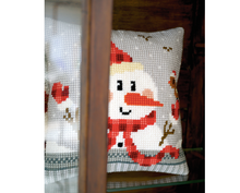 Afbeelding in Gallery-weergave laden, Vervaco kruissteekkussen sneeuwman