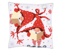 Afbeelding in Gallery-weergave laden, Vervaco kruissteekkussen zingende kerstkabouters