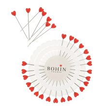 Afbeelding in Gallery-weergave laden, Bohin Kopspelden 38x0,60mm hart rood - 1x30st