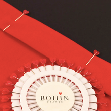 Afbeelding in Gallery-weergave laden, Bohin Kopspelden 38x0,60mm hart rood - 1x30st