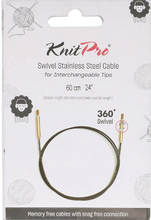 Afbeelding in Gallery-weergave laden, Knitpro swivel kabel 360° verwisselbare breinaalden zwart goud