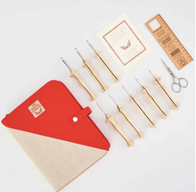 Afbeelding in Gallery-weergave laden, Oxford Punchnaald set fine-regular natural Wood maat 8-14