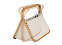 Afbeelding in Gallery-weergave laden, Prym opvouwbare opslagmand in canvas in bamboe 45x27x37cm