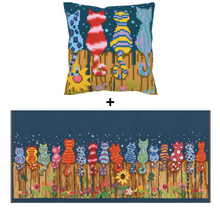 Afbeelding in Gallery-weergave laden, Vervaco telpakket Katten op hek