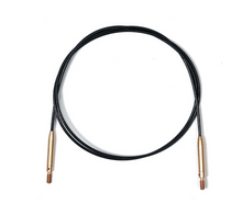 Afbeelding in Gallery-weergave laden, Knitpro swivel kabel 360° verwisselbare breinaalden zwart goud