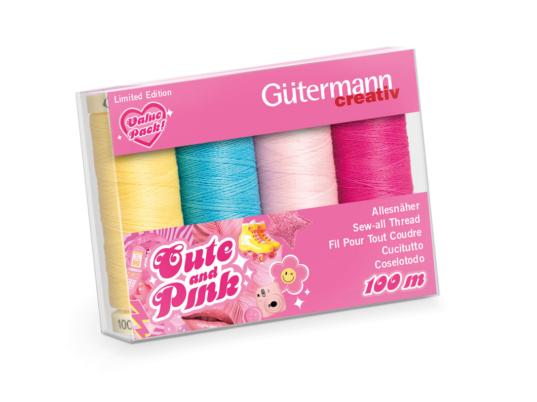 Gütermann Cute and Pink Naaigarenset 4x100m