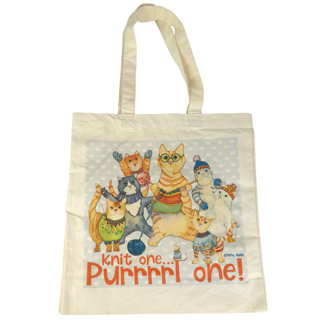 pre-order Tote bag knit one purrrl one