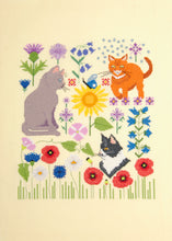 Afbeelding in Gallery-weergave laden, DMC Kit katten in bloemenveld

