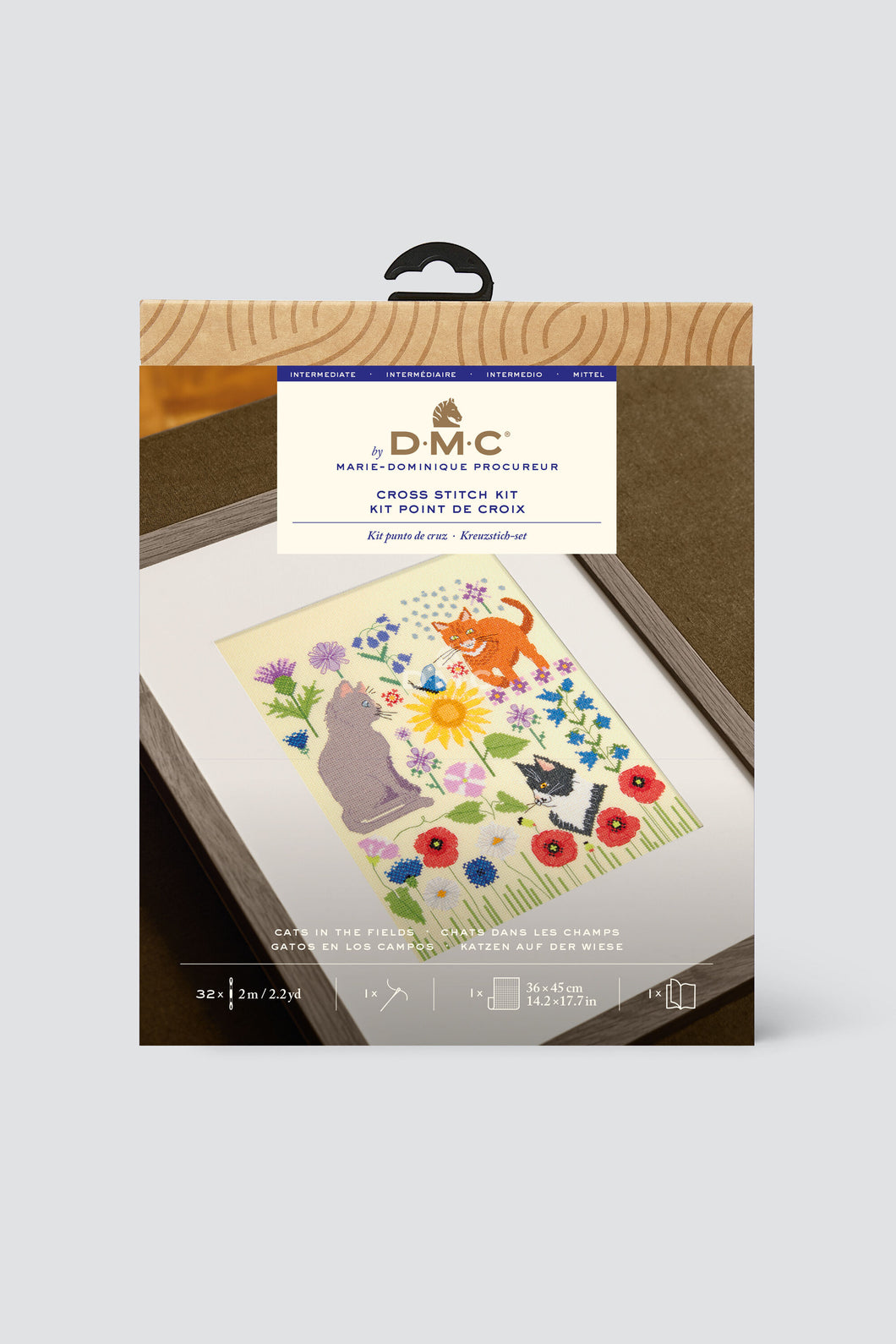 DMC Kit katten in bloemenveld