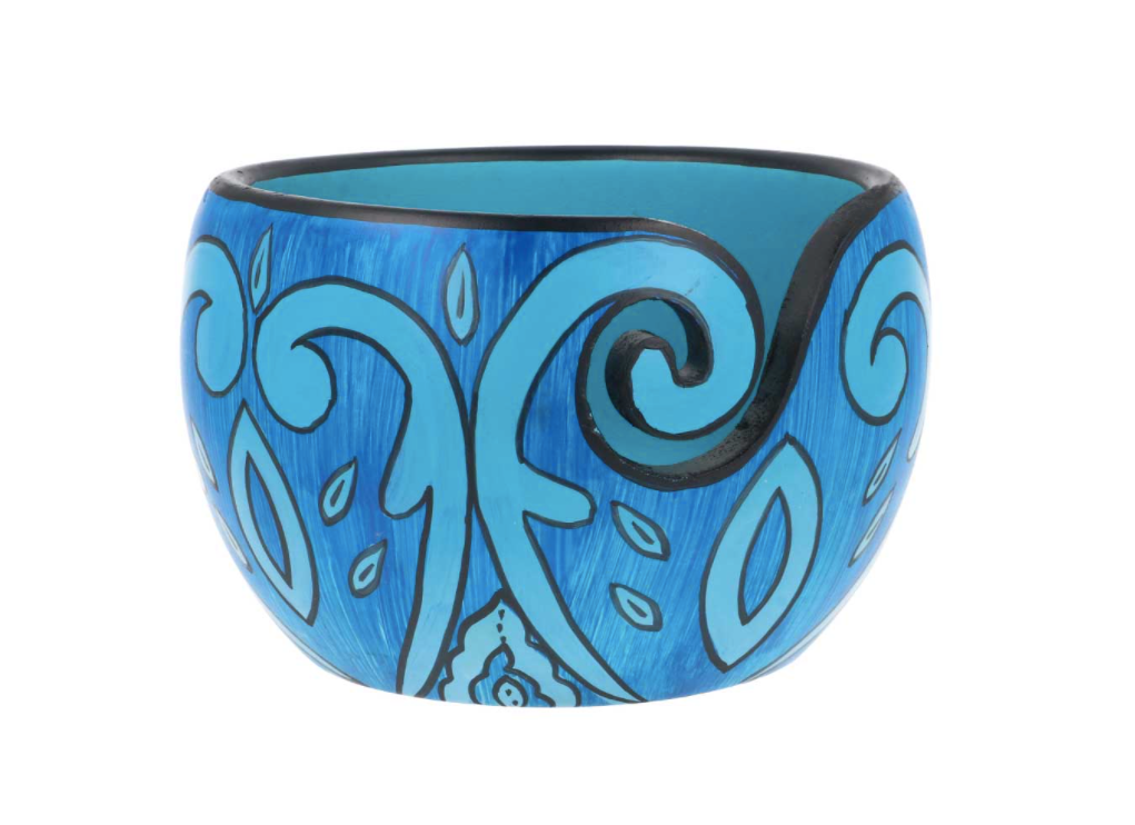 Scheepjes Yarn bowl mangohout  Blue Leaf