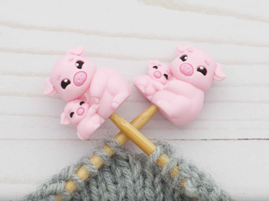 Puntbeschermer - varkentjes - Fox & Pine Stitches