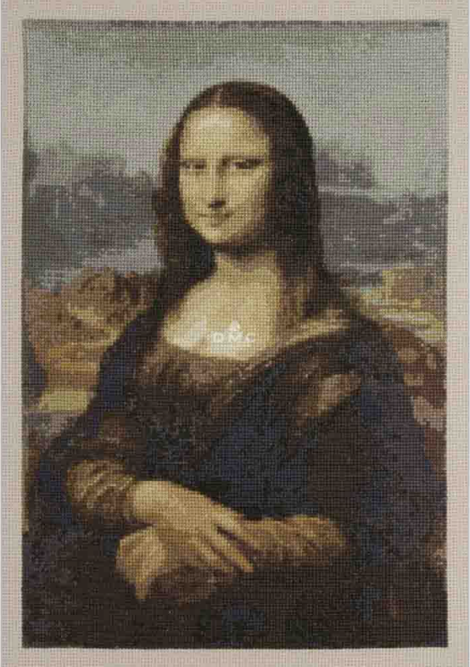 DMC Borduurpakket Het Louvre Mona Lisa
